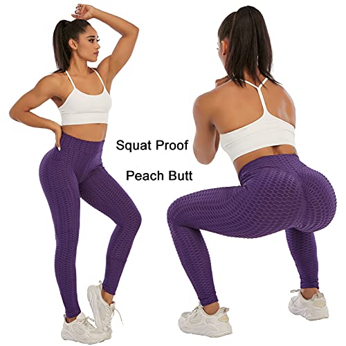 JGS1996 Scrunch Butt Lifting Leggings with Pockets for Women High Waist Peach Lift Compression Leggings Workout Yoga Pants
