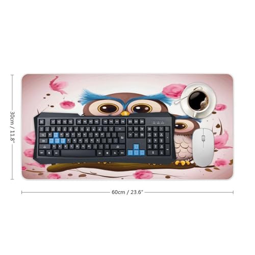 Cute Owls Desk Pad con Base de Goma 30x60 cm miniatura 2