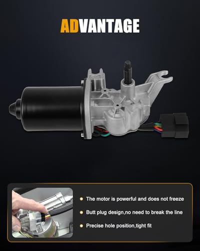 Image of ROADFAR Front Windshield Wiper Motor Replacement for 1990-1992 for Infiniti for M30,1986-1994 for Nissan for D21 2881501G00 2881503G00,2881557G00 28815S3800,28815S3801 28815S3802 Wiper Motor 5 Pins