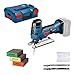 Price comparison product image Bosch Professional Cordless Jigsaw GST 18 V-LI S (Compatible with Bosch Click & Clean System, incl. 3 x Saw Blades + 3 x sponges, Without Batteries and Charger, in L-BOXX 136)  Amazon Edition
