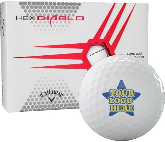 Callaway Golf White HEX Diablo Custom Logo Golf Balls