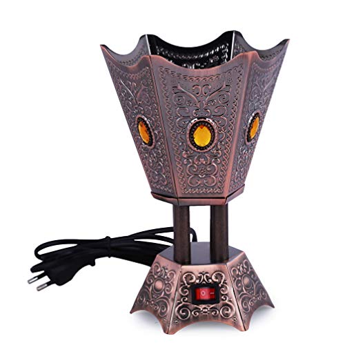 Nexxa Antique Electric Bakhoor Burner Electric Incense Burner Camphor- Oud Resin Frankincense for Diwali Gift Positive Energy- IB-23