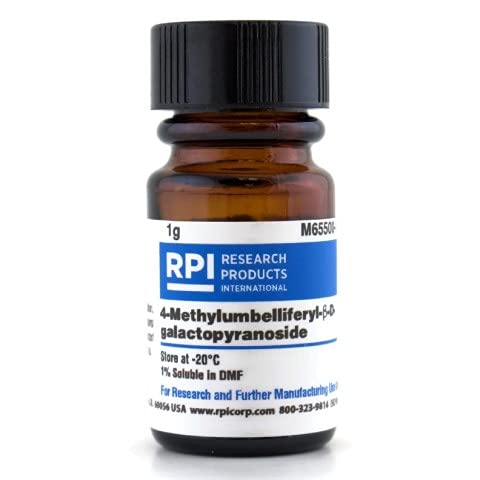 Research Products International 4-Methylumbelliferyl-β-D-Galactopyranoside [4-Methylumbelliferyl-β-D-Galactoside], 1 Gram - RPI