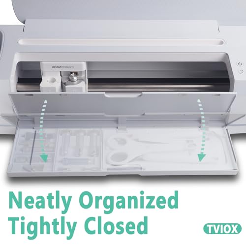 Image of TVIOX Tool Storage Insert Compatible with Cricut Maker 3 & Maker, Drawer Weeding Tools Kit Tray, Blades Housing Quickswap Tip Accessories Organizer, White (Blades Housing and Tools not Included)
