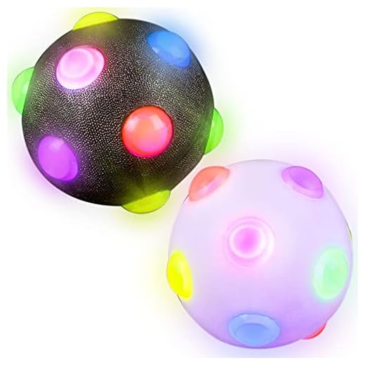 ArtCreativity Light Up Disco Balls, Set of 2, Rubber Balls for Kids with Flashing LEDs, Light Up on Impact, LED Toys for Boys and Girls, Stress Balls for Kids, Fun Birthday Party Favors