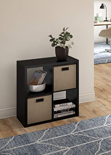 Image of ClosetMaid Decorative Open Back 4-Cube Storage Organizer, Black