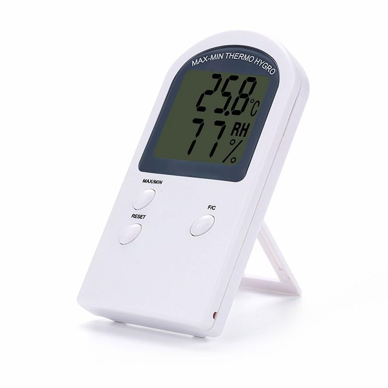ABS White Digital Electronic Thermometer Hygrometer Household Large Screen