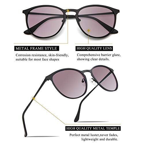 Classic Round Retro Sunglasses UV400 Circle Lens Metal Frame Men Women FW1006 C42