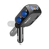 【Einstellbares und kompaktes Design】 Dieser 12V/24V Zigarettenanzünder Adapter kann um 90 Grad gedreht werden. Sie können ihn auf eine Position einstellen, die der Umgebung Ihres Autos entspricht. Mit kabellosem Design, um Chaos im Auto zu vermeiden und Ihr Auto ordentlicher zu machen.