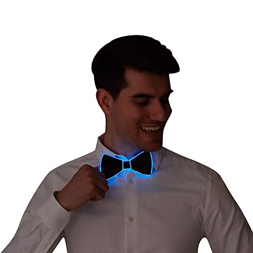 Ravelife Light Up Bow Tie Led El Wire Tie For Party Christmas Festival Rave Party Gift Fashion Limited Collection,One Size (Blue, 1) #TOP1