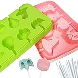 【escena de aplicación】 El molde de piruleta de Halloween es adecuado para hacer chicle, jaleas, magdalenas, piruletas, jarabes, chocolate derretido, cubitos de hielo e incluso mini neumáticos.