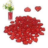 ハート ストーン レッド,レッド ハート ジェム クラフト用 - レッド花瓶フィラージェム 55X,アクリルクリスタル宝石バレンタインデーの結婚式のアートワーク誕生日パーティーの装飾の好意の花瓶フィラー