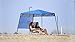 Quik Shade Go Hybrid 6' x 6' Sun Protection Pop-Up Compact and Lightweight 7' x 7' Base Slant Leg Backpack Canopy, Regatta Blue