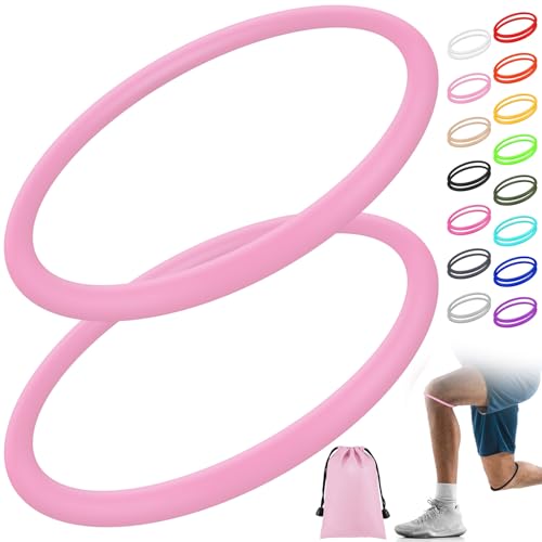 Image of Foilswirl Silicone Patella Knee Band for Basketball Patella Tendon Support Knee Pain Running Tendon Brace Support Strap(2,Pink,M)