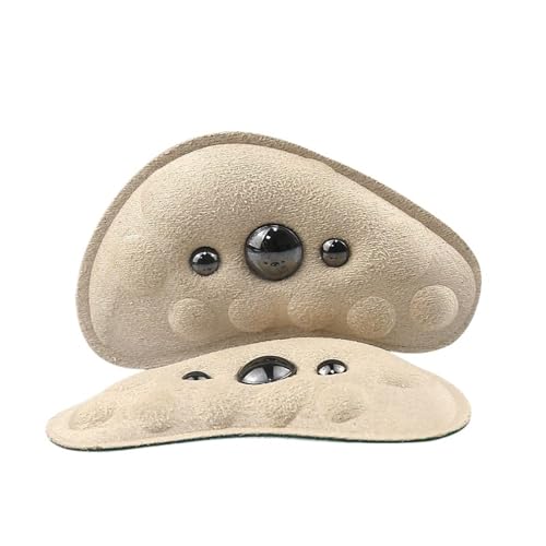 Almohadilla magnética para el talón, interior y exterior, con forma de ocho, ortopédica, soporte para pies, almohadilla magnética para masaje (beige)