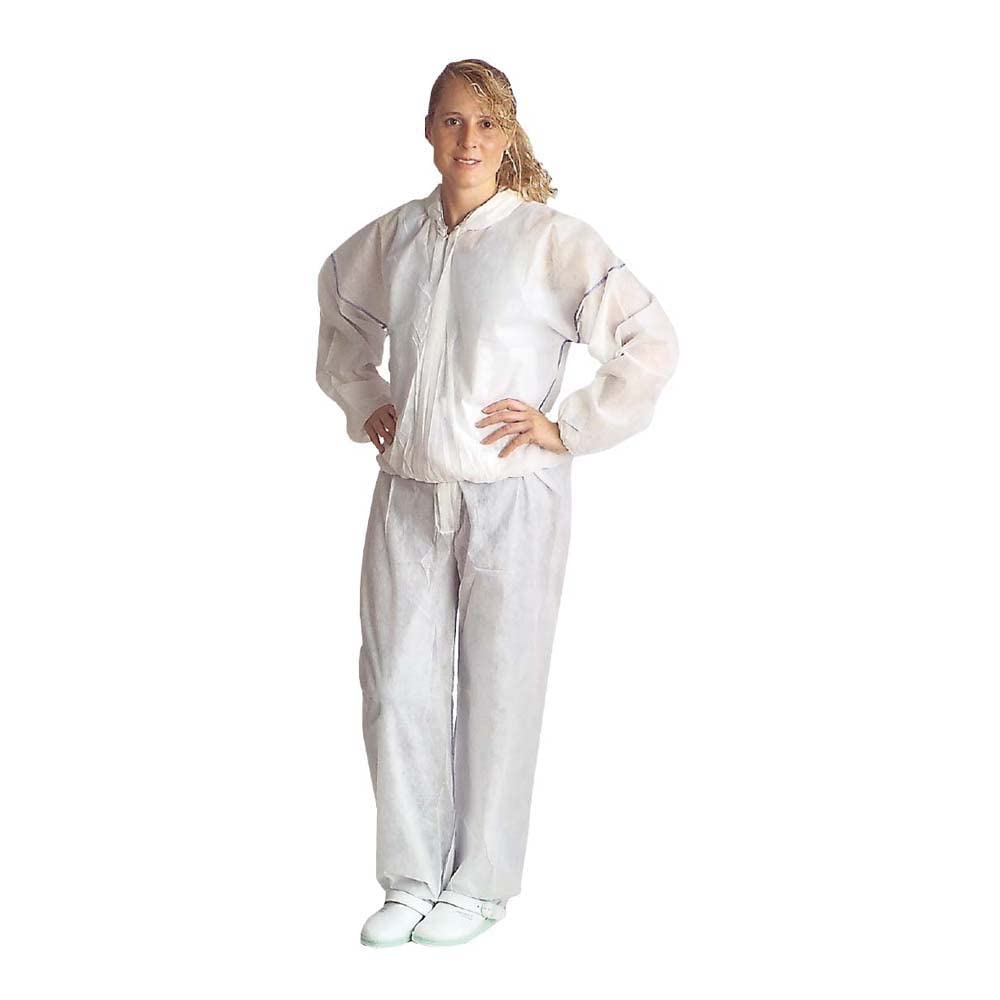 neoLab 2-2171 Tyvek Schutz Overall ohne Kapuze, International Größe L, Weiß