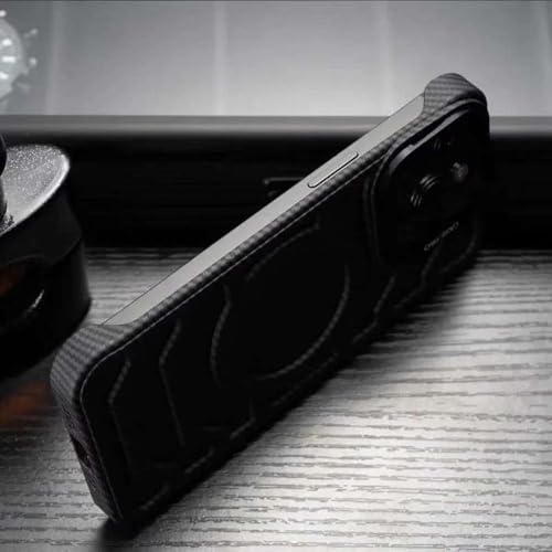 Coque magnétique pour iPhone 15 Pro texture bleu sans cadre avec support objectif