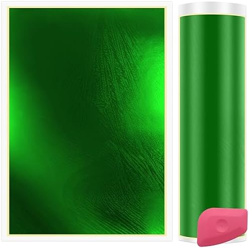 Frddiud Laser Engraving Marking Color Paper, 2 PCS Green Marking Paper, 15.3" x 10.4" Laser Engraving Paper for Fiber Laser Marking and Engraving, Laser to Engrave on Metal, Ceramics, Glass (Green)