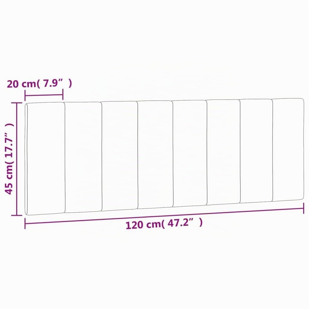vidaXL Cuscino Testiera Hanko Nero 120 cm in Velluto