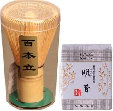 【一 保 堂 抹茶 明昔 茶筅 セット】 Ippodo Matcha Sayaka no Mukashi with Chasen Bamboo Whisk 京都 宇治抹茶 Matcha Starter Kit 茶道セット ギフト Japanese Tea Ceremony Set（Amazon）
