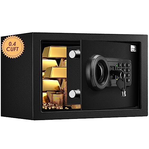 Tenamic Safe Box 0.4 Cuft Fireproof, Waterproof, Keypad Small Cabinet
