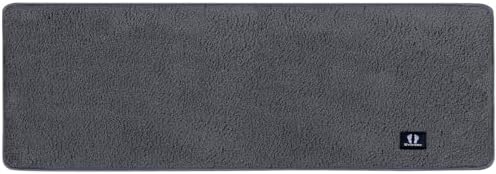 RTBQJ-AT Extra Large Bath Mat 120 x 80 cm Bathroom Mats, Non Slip Bath Mats for Bathroom, Microfiber Bathroom Rug, Machine Washable Absorbent Shower Mat, Light Grey