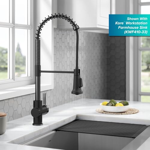 KRAUS Britt Commercial Style Pull-Down Single Handle Kitchen Faucet in Matte Black/Spot-Free Black Stainless Steel, KPF-1691MBSFSB - image 3