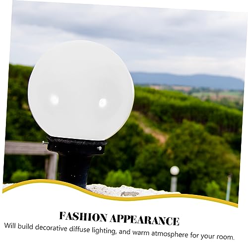 Image of Angoily 6 Inch White Acrylic Replacement Globe Round Lamp Shade Covers for Ceiling Wall Fixtures Lamp Posts Streetlight 85mm
