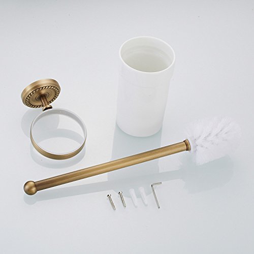 Conjunto de cepillos WC WC, Cepillo de Inodoro de la Parte Inferior de la Parte Inferior del Inodoro de la cerámica Retro, Retro Cepillado Negro