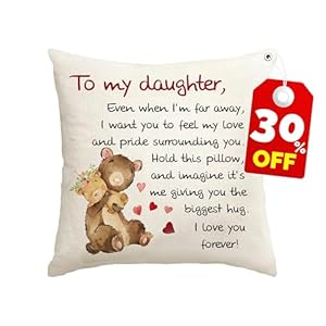 Daughter Gifts from Mom18x18 Throw Pillow Cover - Best Daughter Ever from Mom & Dad, Birthday Gifts for Daughters, to My Beloved, Decorative Pillow Case for Her, Special Occasion Keepsake Daughter Gifts from Mom18x18 Throw Pillow Cover Best Daughter Ever from Mom Dad Birthday Gifts for Daughters to My Beloved Decorative Pillow Case for Her Special Occasion Keepsake