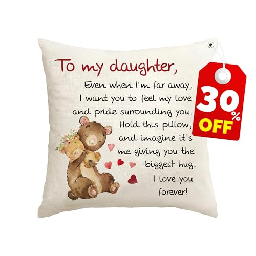 Daughter-Gifts-from-Mom18x18-Throw-Pillow-Cover-Best-Daughter-Ever-from-Mom-Dad-Birthday-Gifts-for-Daughters-to-My-Beloved-Decorative-Pillow-Case-for-Her-Special-Occasion-Keepsake Daughter Gifts from Mom18x18 Throw Pillow Cover Best Daughter Ever from Mom Dad Birthday Gifts for Daughters to My Beloved Decorative Pillow Case for Her Special Occasion Keepsake