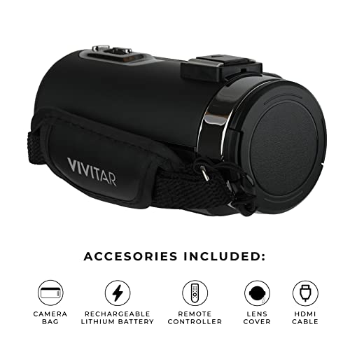 Vivitar 4K Video Camera, Wi-Fi Ultra Hd Camcorder With 18X Digital Zoom, 3” Ips Touchscreen Video Recorder With Night Vision, Vlogging Camera With 3.5Mm Microphone Jack, Rechargeable, Sd Card Slot #TOP1