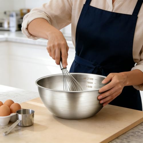 Set de 2 Tazones Mezcladores de Acero Inoxidable 2.22 Qt miniatura 7