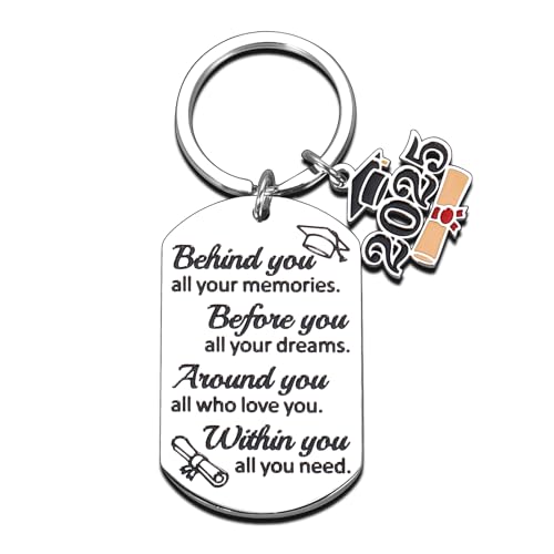 Senior Gifts for Girls 2025 - Class of 2025 Graduation Gifts for Middle High School Girls Boys Last First Day Senior 2025 Sign College Masters Degree Phd Graduation Keychain for Her Him Senior Year