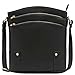 Triple Zip Pocket Large Crossbody Bag Black