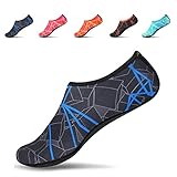 JACKSHIBO Water Shoes for Women Men Swim Shoes Water Socks for Cruise Essentials Swimming Aqua Beach Pool Yoga Surf