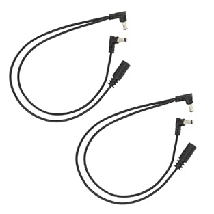 Package List: You will receive 2 pieces of the 1 to 2 guitar pedal power supply. Enough quantity to meet your use and replacement needs. Size Details: The guitar pedal power cables measure about 80cm/31.5in in total length and 40cm/15.75in between co...