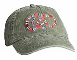 Tom's Reptile Supplies Gray Banded Kingsnake Embroidered Cotton Cap
