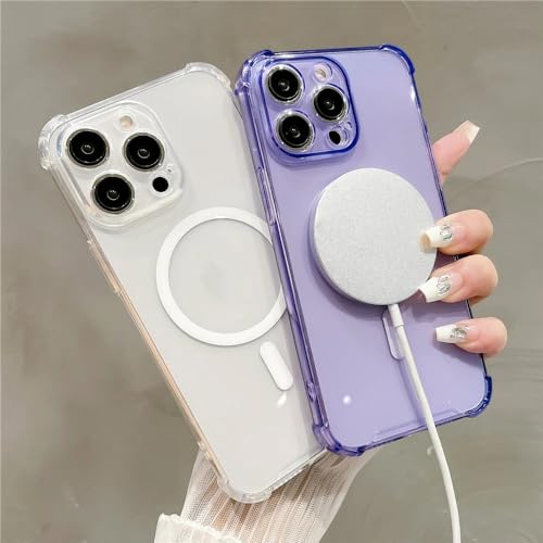 Coque mate magnétique premium pour iPhone 15 Pro Max violette - 2