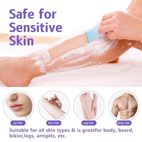 Facial Hair Removal Cream,Body Hair Removal Cream for Sensitive Skin - Painless & Gentle Depilatory with Spatula Applicator.
