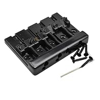 1. Vintage fixed bridge designed for 4-string bass guitars with bottom-through string loading. 2. Dimensions: 82.3 x 63.5 mm, with a string spacing of 19 mm for accurate alignment. 3. Available in black, gold, or chrome finish to complement various b...