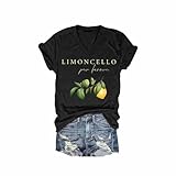 Limoncello Per Favore Tee Limoncello Spritz Per Favore Shirt Lemon T-Shirt Funny Saying Print Cute Graphic Tee Shirt Casual Loose Top