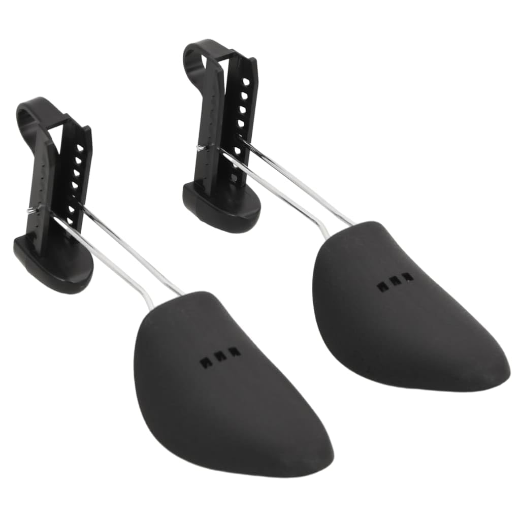 5 pares de hormas de zapatos negras EU 38-44 de plástico y hierro, moldeador de zapatos ajustable para hombre, tensor de botas y cuidado del calzado contra arrugas, soporte para moldear piel y zapatos