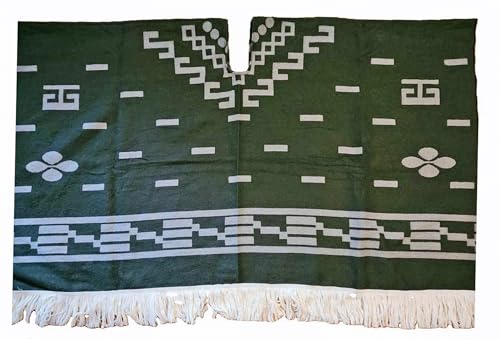 StraightLine Clint Eastwood Style Spaghetti Western Cowboy Olive Green Poncho Movie Prop - Great Gift