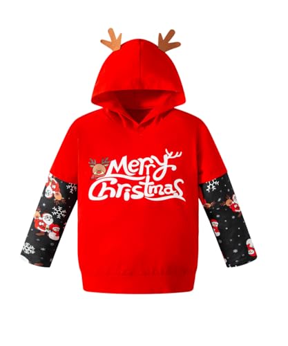 Image of Toddler Baby Boy Merry Christmas Deer Hoodie Sweatshirt Pants Sets