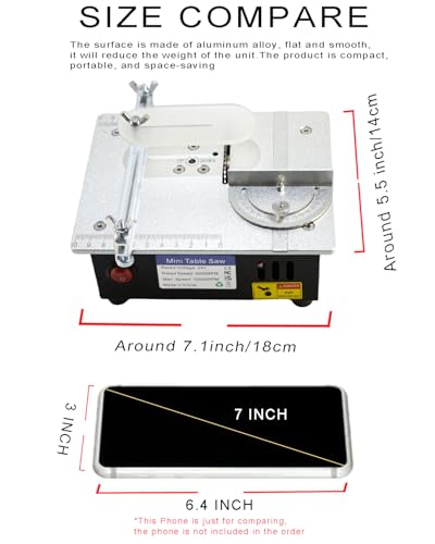 RTOVZON 96W Mini Craft Table Saw