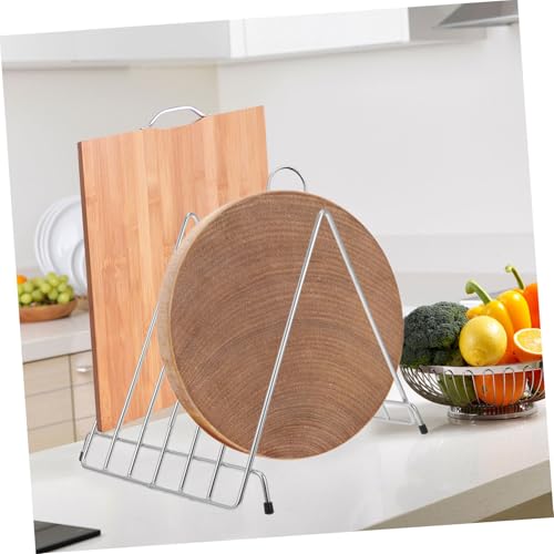 Estante para tablas de cortar de acero inoxidable de diseño resistente y compacto 7