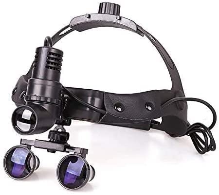 OTQEFTN Magnifying Glass Magnifier with Light, Medical Magnifying Glass LED Headlights Surgical Headband Magnifier Dental Otolaryngology Plastic Surgery Binocular Loupes Comfortable