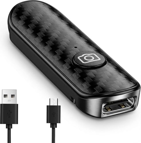 Déclencheur à Distance Bluetooth pour Appareils Photo – Design en Fibre de Carbone, Charge Type-C, Portée 10m – Compacte et Portable – Compatible iOS & Android
