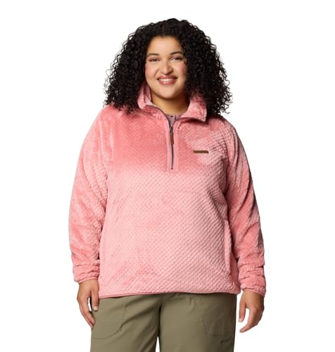 Columbia Damen 1/4 Zip Fire Side Sherpa 1/4-Reißverschluss, Rosa Agave, 2X
